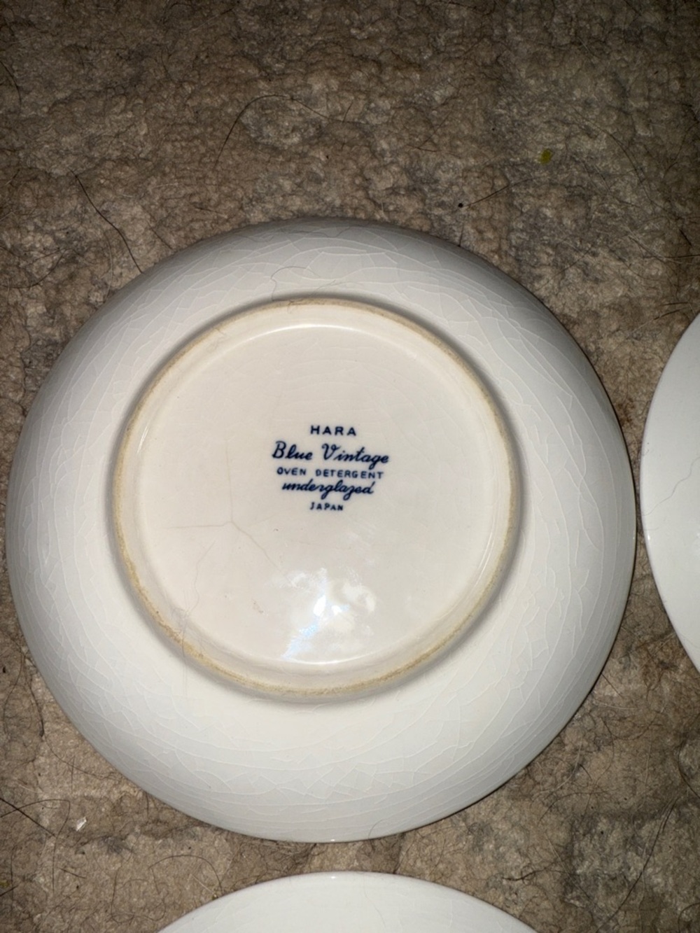 “ Blue Vintage “ Pattern Floral Fruit Dessert Plates - Set of 4 - Japan - Picture 6 of 13